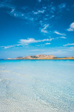 Sardinya, İtalya 'daki güzel La Pelosa Sahili