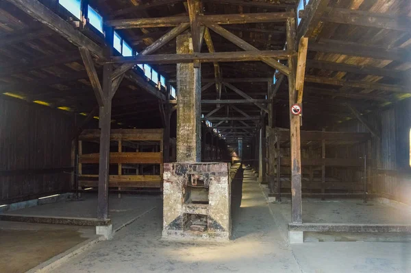 Auschwitz Polónia Julho 2018 Interior Bloco Birkenau — Fotografia de Stock