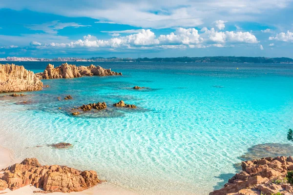 Praia Areia Rosa Incrível Ilha Budelli Arquipélago Maddalena Sardenha Itália — Fotografia de Stock