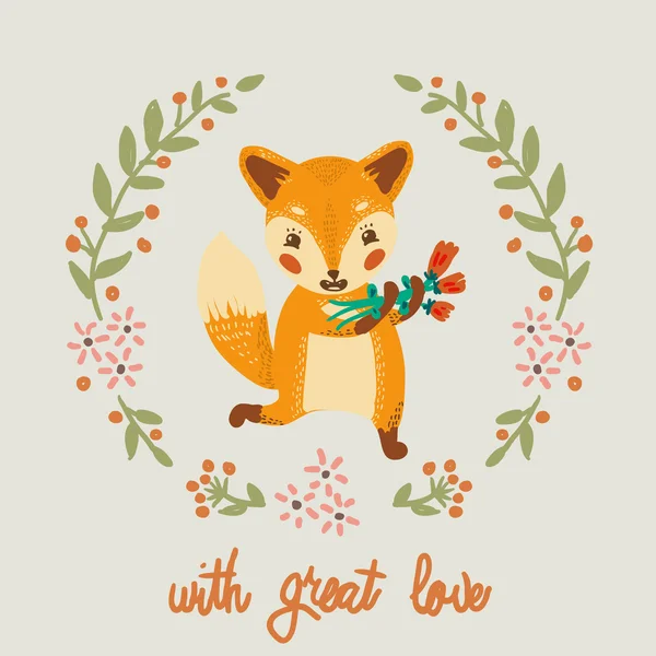 Fox - con gran amor . — Archivo Imágenes Vectoriales