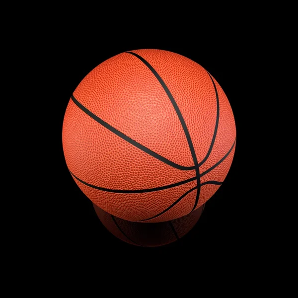 Es un render 3D de Basketball Ball sobre fondo negro con alta resolución . —  Fotos de Stock