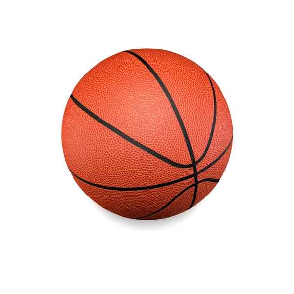 それはバスケット ボールのボールの高解像度の白い背景の上の 3 d のレンダリング. — ストック写真