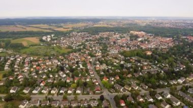 Augsburg, Almanya, Bavyera, gggingen bölgesi, Univirtel.Augsburg şehrinin panoramik hava manzarası
