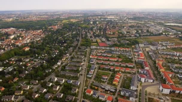 Luftaufnahme Der Stadt Augsburg Deutschland Bayern Landkreis Ggingen Univirtel Luftaufnahme — Stockvideo