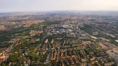 Augsburg, Almanya, Bavyera, gggingen bölgesi, Univirtel.Augsburg şehrinin panoramik hava manzarası