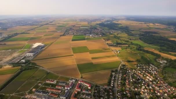 アウクスブルクの空の景色 ドイツ バイエルン州 地区Gggen Univirtel アウクスブルク市のパノラマの空の景色 — ストック動画