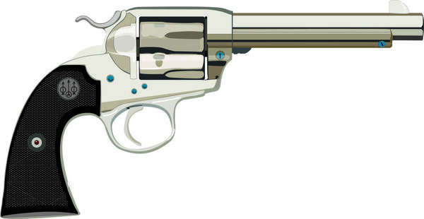 Револьверная векторная иллюстрация
