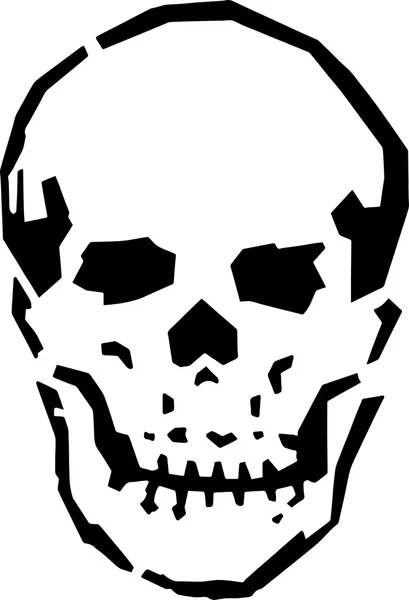 Plantilla de scull humana — Vector de stock