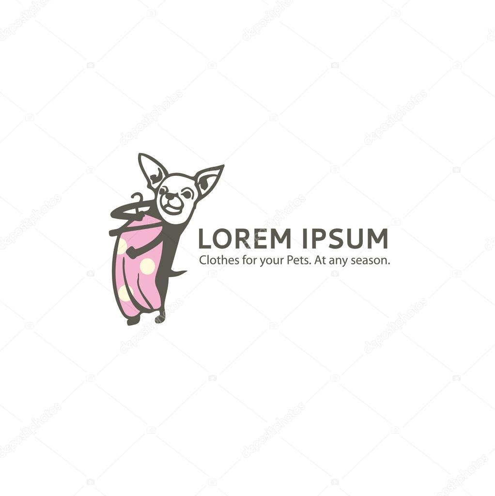 Logo template clothing for Pets. Logo shop clothing for Pets