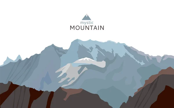 Mountains vector background. Rocks vector — Stock Vector