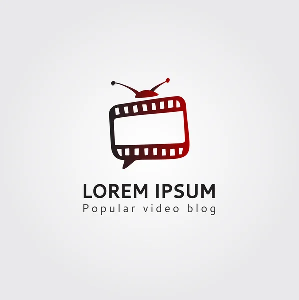  Video blog kanal logosu şablonu. TV blog logosu. Logo şablonu blogger