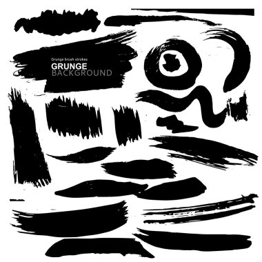 Grunge vektör fırça. El yapımı soyut dokular grunge fırça darbeleri kökenli. Splash grunge vektör