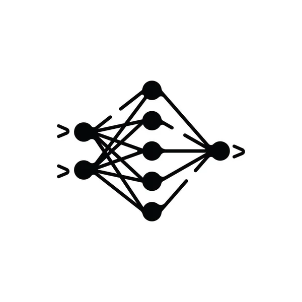 Logo Simgesi Sinir Ağı Biyolojik Sinir Ağının Matematiksel Web Modeli Stok Illüstrasyon