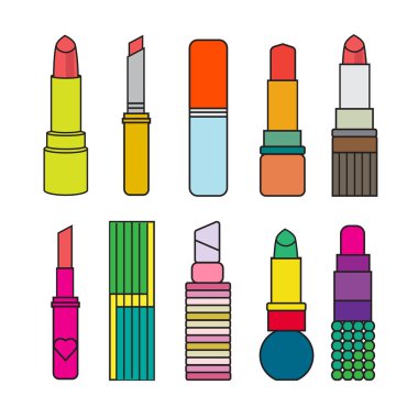 Vektör kontur ruj bir dizi