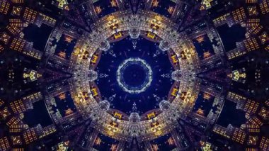 Soyut Kaleydoskop Çekim Rengi Uyumu dinamik renk çekimleri ile simetrik kaleydoskop desenlerini harmanlayarak hareket, derinlik ve denge hissi yaratan görsel açıdan büyüleyici bir tasarım.