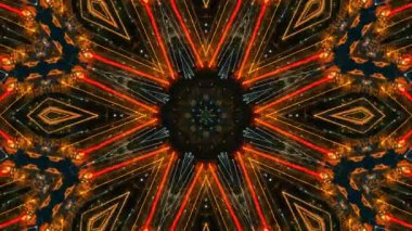 Soyut Kaleydoskop Çekim Rengi Uyumu dinamik renk çekimleri ile simetrik kaleydoskop desenlerini harmanlayarak hareket, derinlik ve denge hissi yaratan görsel açıdan büyüleyici bir tasarım.