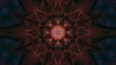 Soyut Kaleydoskop Çekim Rengi Uyumu dinamik renk çekimleri ile simetrik kaleydoskop desenlerini harmanlayarak hareket, derinlik ve denge hissi yaratan görsel açıdan büyüleyici bir tasarım.