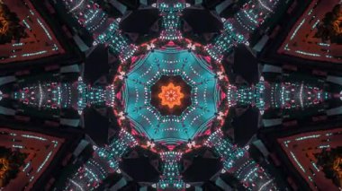 Soyut Kaleydoskop Çekim Rengi Uyumu dinamik renk çekimleri ile simetrik kaleydoskop desenlerini harmanlayarak hareket, derinlik ve denge hissi yaratan görsel açıdan büyüleyici bir tasarım.