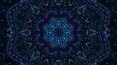 Soyut Kaleydoskop Çekim Rengi Uyumu dinamik renk çekimleri ile simetrik kaleydoskop desenlerini harmanlayarak hareket, derinlik ve denge hissi yaratan görsel açıdan büyüleyici bir tasarım.