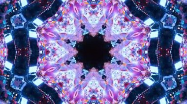 Soyut Kaleydoskop Çekim Rengi Uyumu dinamik renk çekimleri ile simetrik kaleydoskop desenlerini harmanlayarak hareket, derinlik ve denge hissi yaratan görsel açıdan büyüleyici bir tasarım.