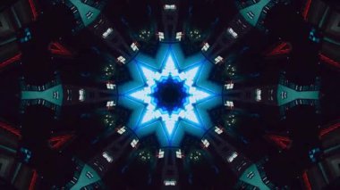 Soyut Kaleydoskop Çekim Rengi Uyumu dinamik renk çekimleri ile simetrik kaleydoskop desenlerini harmanlayarak hareket, derinlik ve denge hissi yaratan görsel açıdan büyüleyici bir tasarım.