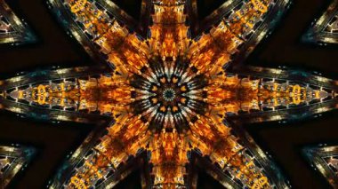 Soyut Kaleydoskop Çekim Rengi Uyumu dinamik renk çekimleri ile simetrik kaleydoskop desenlerini harmanlayarak hareket, derinlik ve denge hissi yaratan görsel açıdan büyüleyici bir tasarım.