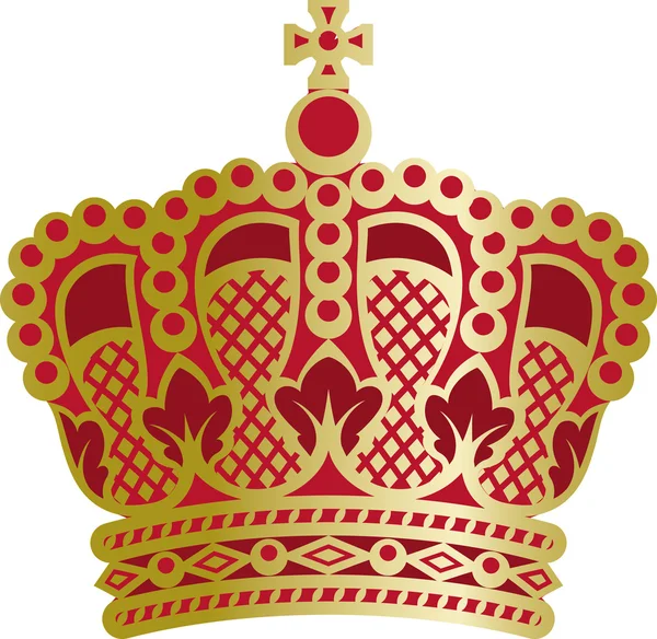 Reich verzierte Monarchenkrone. — Stockvektor