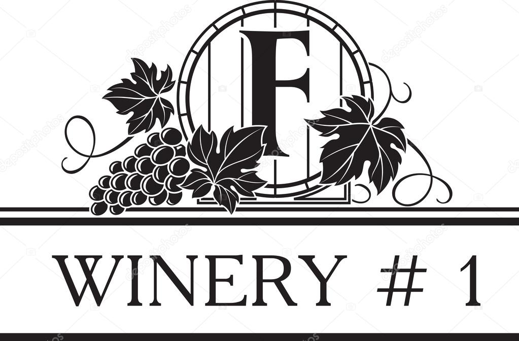 Logo template for winery or wine shop.