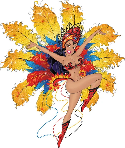Brezilya karnaval kız dansçı.