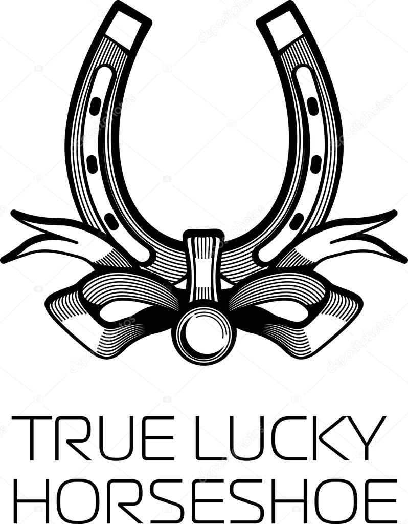 Wishing the wealth prosperity and good luck. Vector illustration of a horseshoe