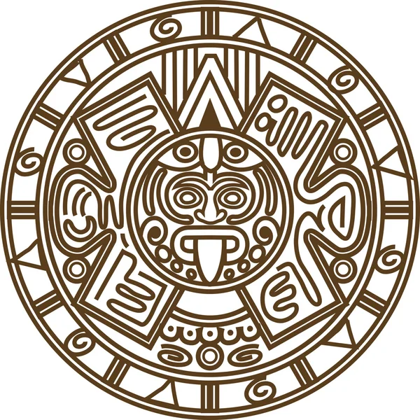 Mayan calendar vector. — Stock Vector