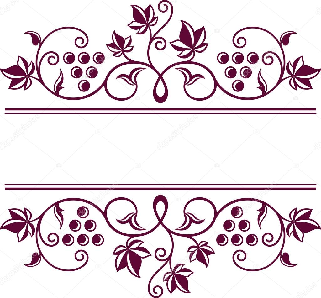 Wine theme frame. ⬇ Vector Image by © Hillway Vector Stock 99283566