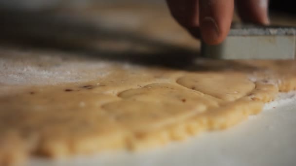 烤饼干在家的过程 — 图库视频影像