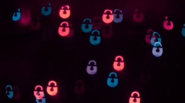 Soyut Bokeh pembe ve mavi kilitleri.