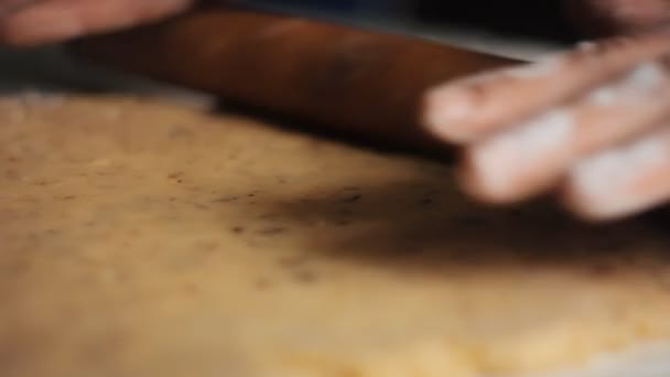 Vidéo de la pâte à biscuits aux noix . — Video