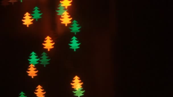 Video Cristmas Background Defused Bokeh Fir — Stock Video