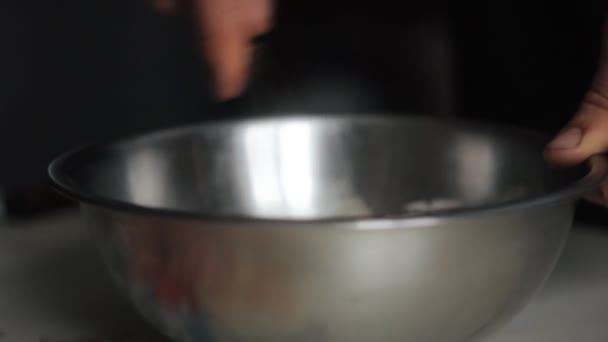 Домашняя еда Видео тесто для печенья — стоковое видео