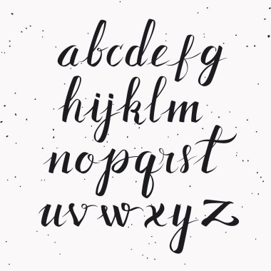 vektör el alfabesi çizildi