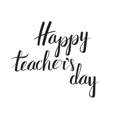 Vektör insciption öğretmenler gününüz kutlu olsun.