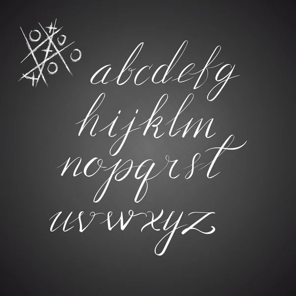 Vector dibujado a mano alfabeto — Vector de stock