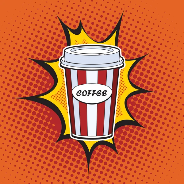 Koffie Papier Beker — Stockvector