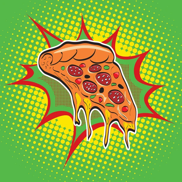 Pizza fastfood — Stockvector