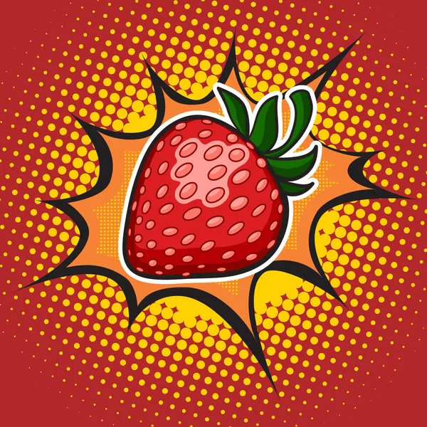 Vector strawberry. Art. — Stock Vector