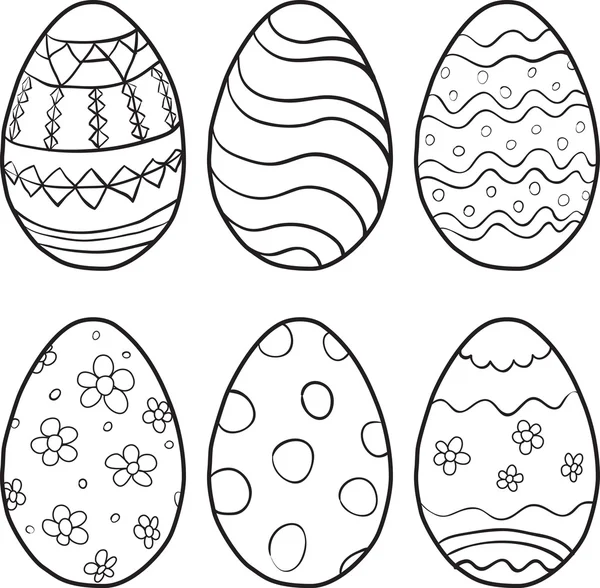 Vectpor set of eggs for Easter — Stock Vector