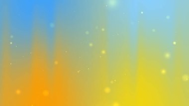 Mavi sarı ve turuncu soyut arkaplan ve yüzen ışık parçacıkları tasarımı