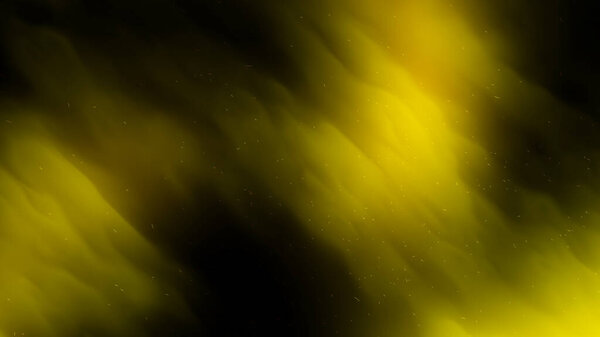 Yellow Smoke Waves Background with Glowing Light Particle Texture Design