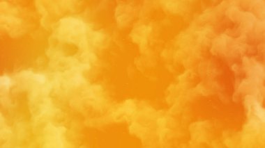 Parlayan ışık ile soyut turuncu ve sarı duman bulutu dokusu