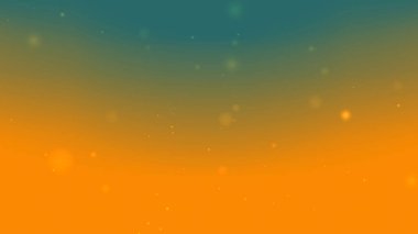 Teal 'den Turuncu Gradyan Bokeh Parıltı Parçacıkları ile Parlak Arkaplan