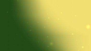 Altın Işık ve Yeşil Gradyan Parıltı Parçacığı Soyut Arkaplan