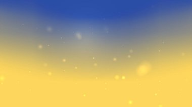 Yüzen Parçacıklarla Mavi Sarı Yumuşak Gradyan Parlak Arkaplan